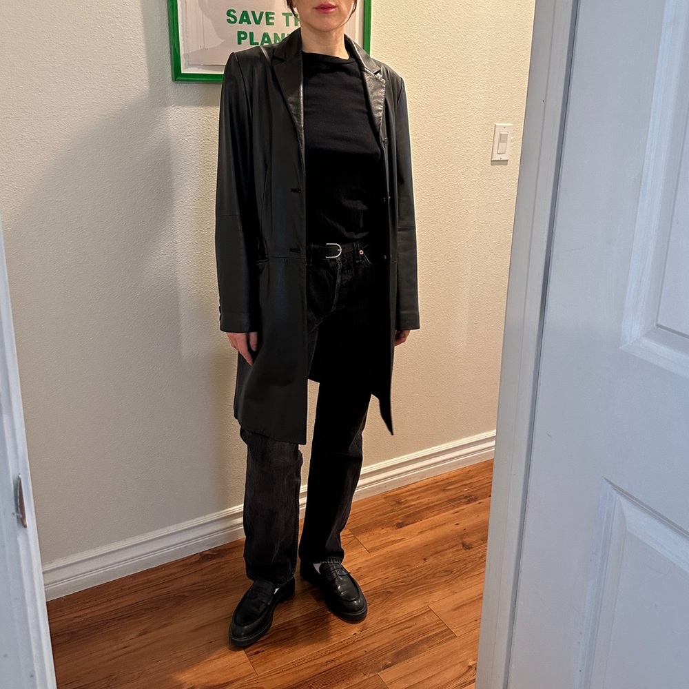 Vintage Ralph Lauren Leather Trench Coat